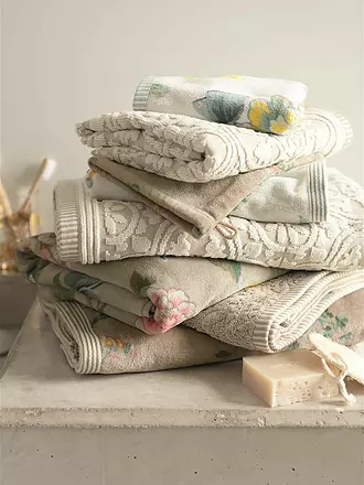 PIP STUDIO | Toalla de invitados LES FLEURS 30x50cm A- Azul oscuro | hellbraun